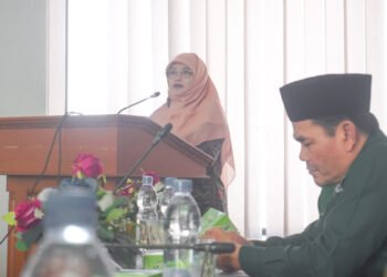 Bu Diah Saat memberikan materi sebagai keynote speech di RAKERDA I Pemuda PUI KBB
