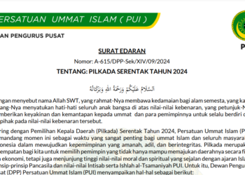 Surat Edaran DPP PUI: Seruan Menjelang Pilkada Serentak 2024